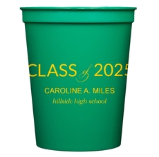 Bold Class of Graduation Stadium Cups