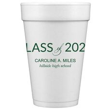 Bold Class of Graduation Styrofoam Cups