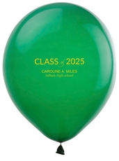 Bold Class of Graduation Latex Balloons