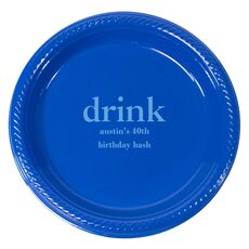 Big Word Drink Plastic Plates