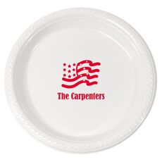 American Flag Plastic Plates