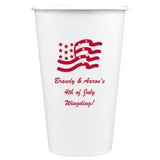 American Flag Paper Coffee Cups