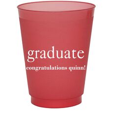 Big Word Graduate Colored Shatterproof Cups