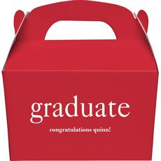 Big Word Graduate Gable Favor Boxes