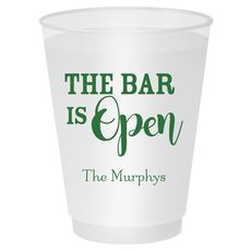 The Bar is Open Shatterproof Cups