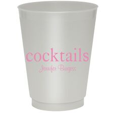 Big Word Cocktails Colored Shatterproof Cups