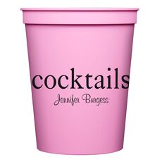 Big Word Cocktails Stadium Cups