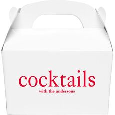 Big Word Cocktails Gable Favor Boxes