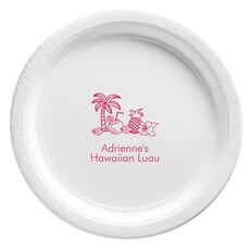 Tropical Hawaiian Luau Paper Plates
