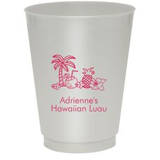 Tropical Hawaiian Luau Colored Shatterproof Cups