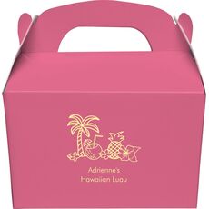 Tropical Hawaiian Luau Gable Favor Boxes