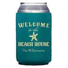 Welcome to the Beach House Collapsible Koozies