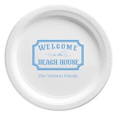 Welcome to the Beach House Sign Paper Plates