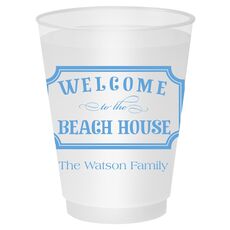 Welcome to the Beach House Sign Shatterproof Cups