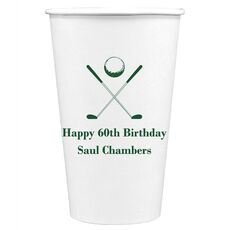 Golf Clubs Paper Coffee Cups