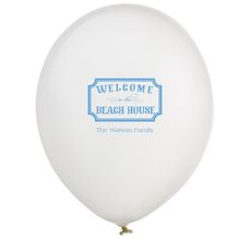 Welcome to the Beach House Sign Latex Balloons