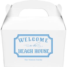 Welcome to the Beach House Sign Gable Favor Boxes