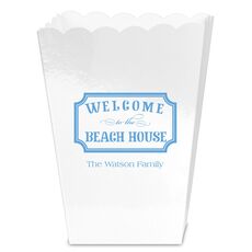 Welcome to the Beach House Sign Mini Popcorn Boxes