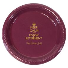Keep Calm and Enjoy Retirement Plastic Plates