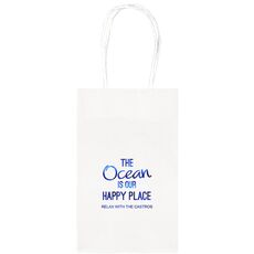 The Ocean is Our Happy Place Medium Twisted Handled Bags
