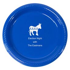 Patriotic Donkey Plastic Plates