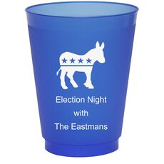 Patriotic Donkey Colored Shatterproof Cups