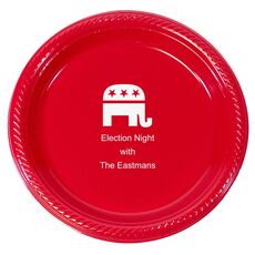 Patriotic Elephant Plastic Plates
