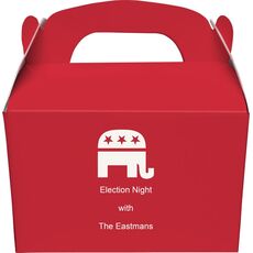 Patriotic Elephant Gable Favor Boxes