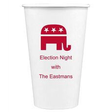 Patriotic Elephant Paper Coffee Cups