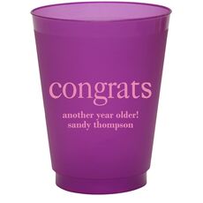 Big Word Congrats Colored Shatterproof Cups