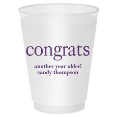 Big Word Congrats Shatterproof Cups