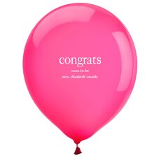 Big Word Congrats Latex Balloons