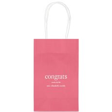 Big Word Congrats Medium Twisted Handled Bags