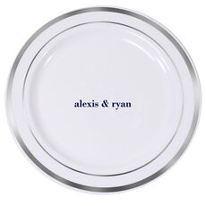 Always Flaunt Your Names Premium Banded Plastic Plates