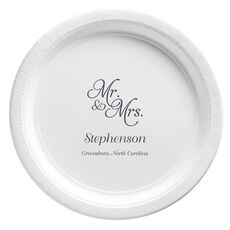 Elegant Mr. & Mrs. Paper Plates