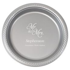 Elegant Mr. & Mrs. Plastic Plates