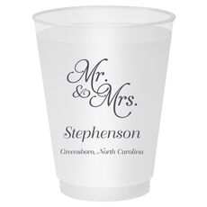 Elegant Mr. & Mrs. Shatterproof Cups