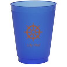 Nautical Wheel Colored Shatterproof Cups