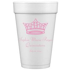 Delicate Princess Crown Styrofoam Cups