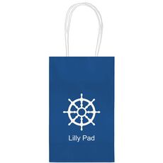 Nautical Wheel Medium Twisted Handled Bags