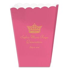 Delicate Princess Crown Mini Popcorn Boxes
