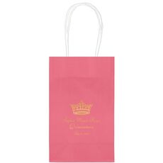 Delicate Princess Crown Medium Twisted Handled Bags