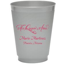 Elegant Mis Quince Años Colored Shatterproof Cups