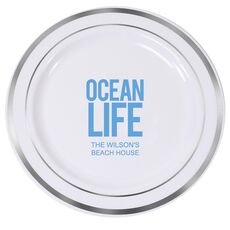 Ocean Life Premium Banded Plastic Plates