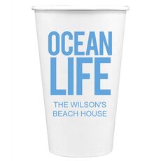 Ocean Life Paper Coffee Cups