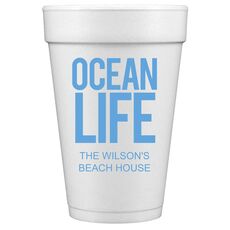 Ocean Life Styrofoam Cups