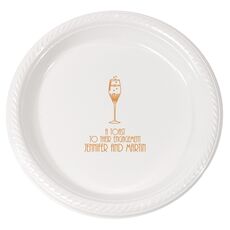 Bubbly Champagne Plastic Plates