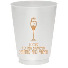 Bubbly Champagne Colored Shatterproof Cups