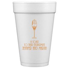 Bubbly Champagne Styrofoam Cups