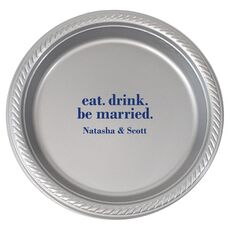 Eat Drink Be Married Plastic Plates